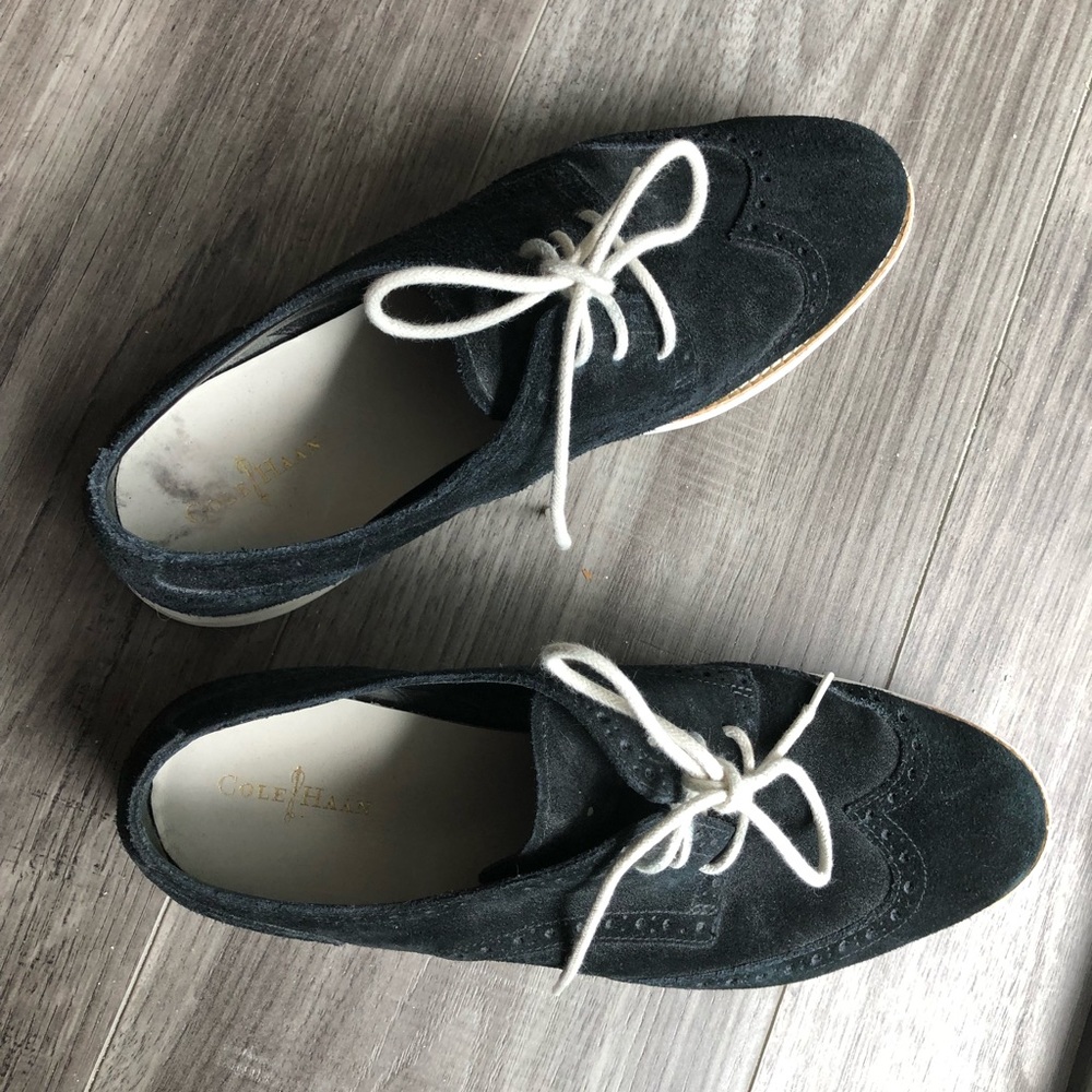 Cole Haan women’s black suede shoes